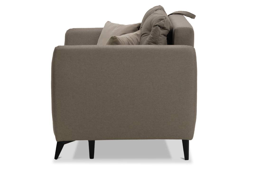 Прямой мини диван Тиволи 120 коричневая рогожка