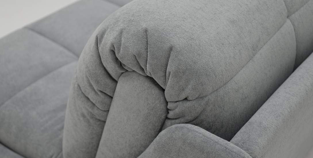 Прямой диван Тусон 155 серый велюр 