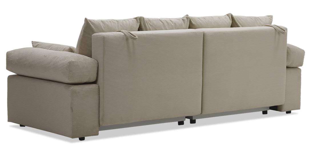 Прямой диван Тайлин кремовый велюр