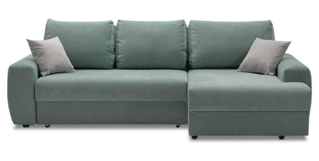 Угловой диван правый Коста Бирюзовый велюр