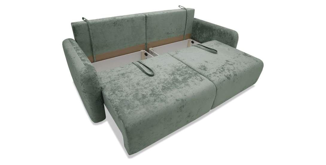Прямой диван Волда Жемчужно-мятный велюр