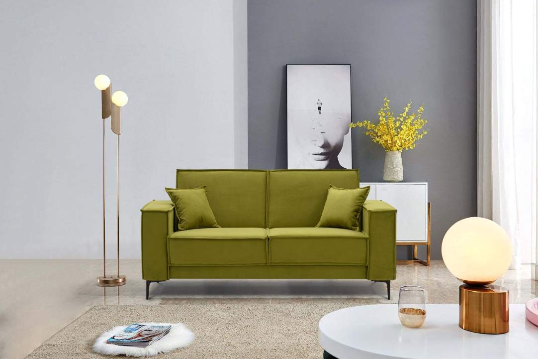 Авиньон мини салатовый велюр