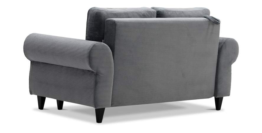 Прямой мини диван Гизела 140 серый велюр