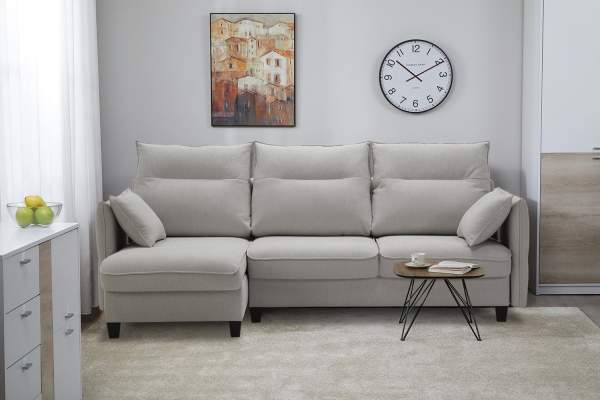 Угловой диван Палермо Пепельный велюр Уцененный