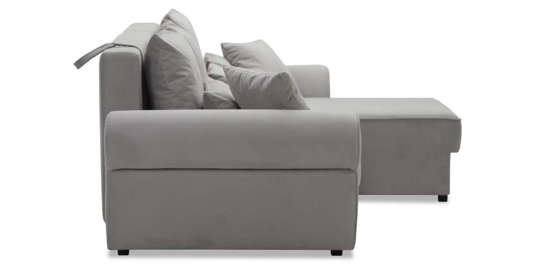 Угловой диван Тьерри Серебристый велюр 