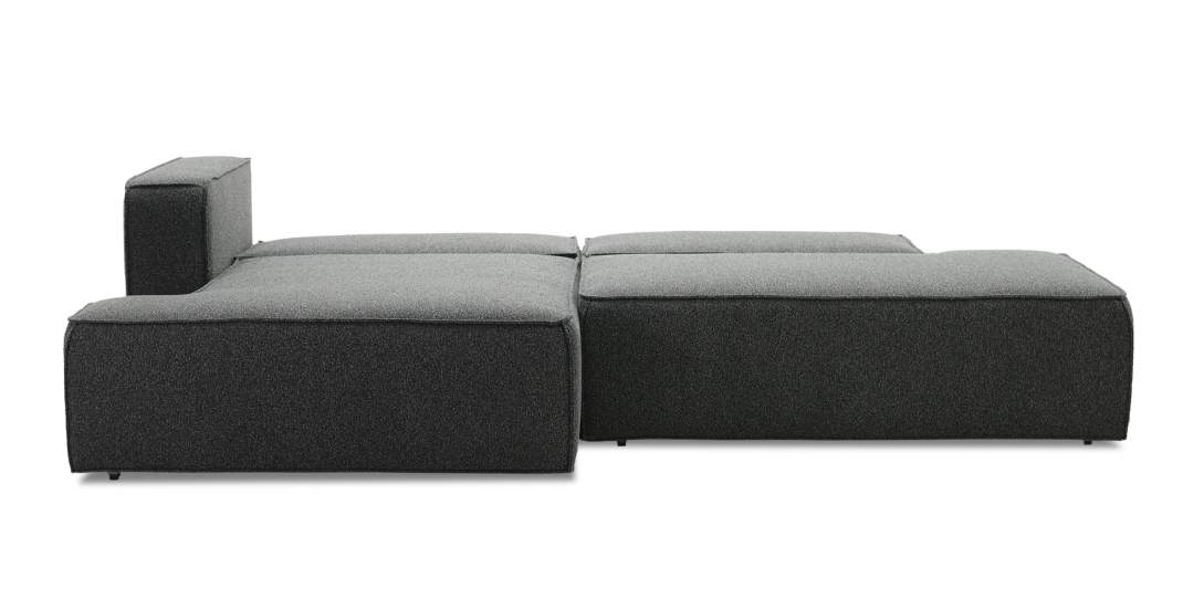 Угловой диван левый Рейф Графитовый меланж букле