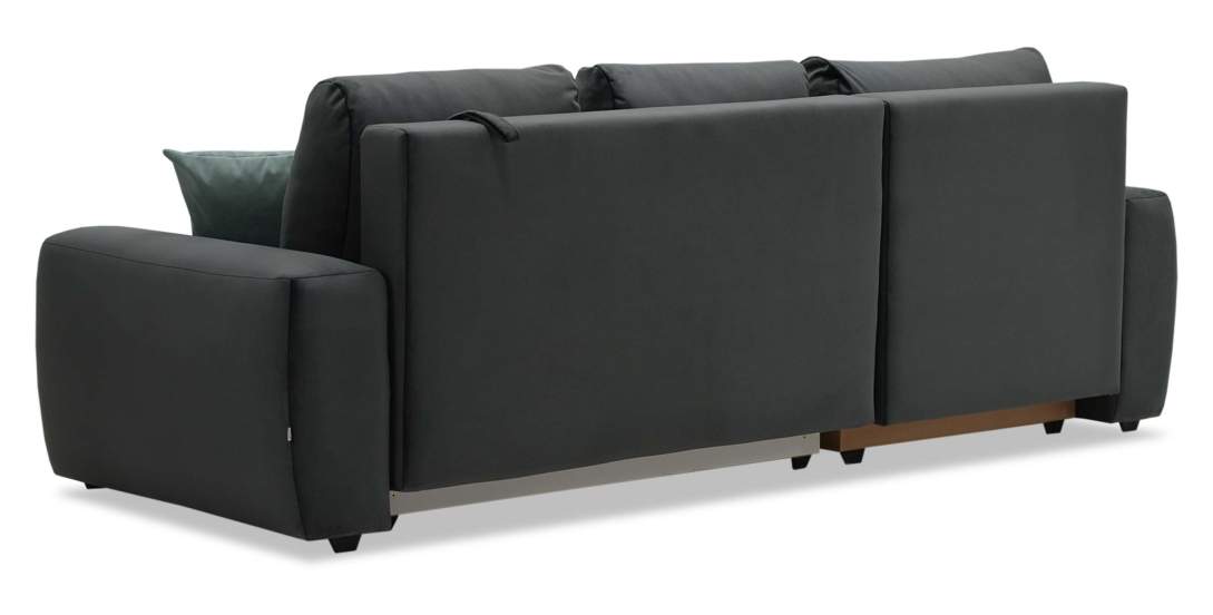 Угловой диван правый Коста Графитовый велюр 