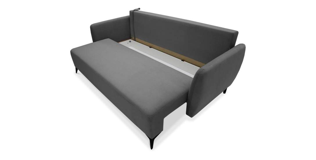 Прямой диван Тиволи Серый велюр 