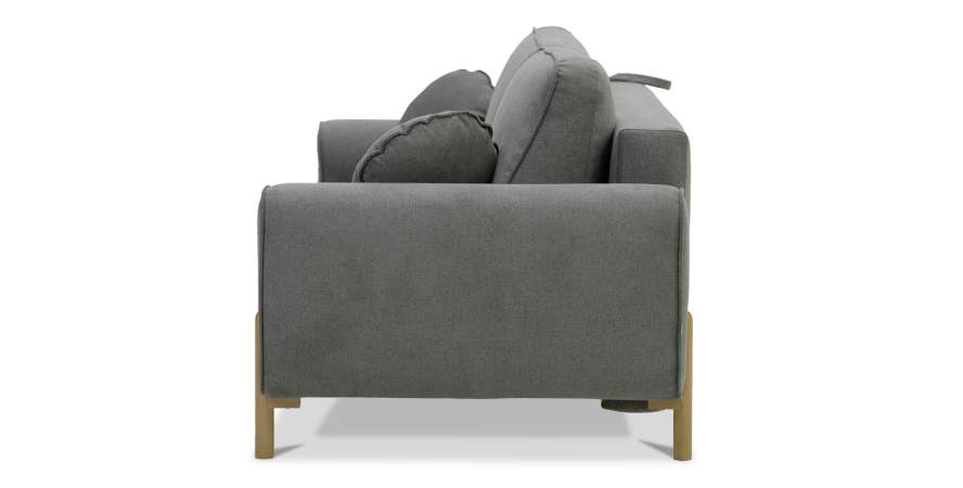 Прямой диван Тельда серый шенилл