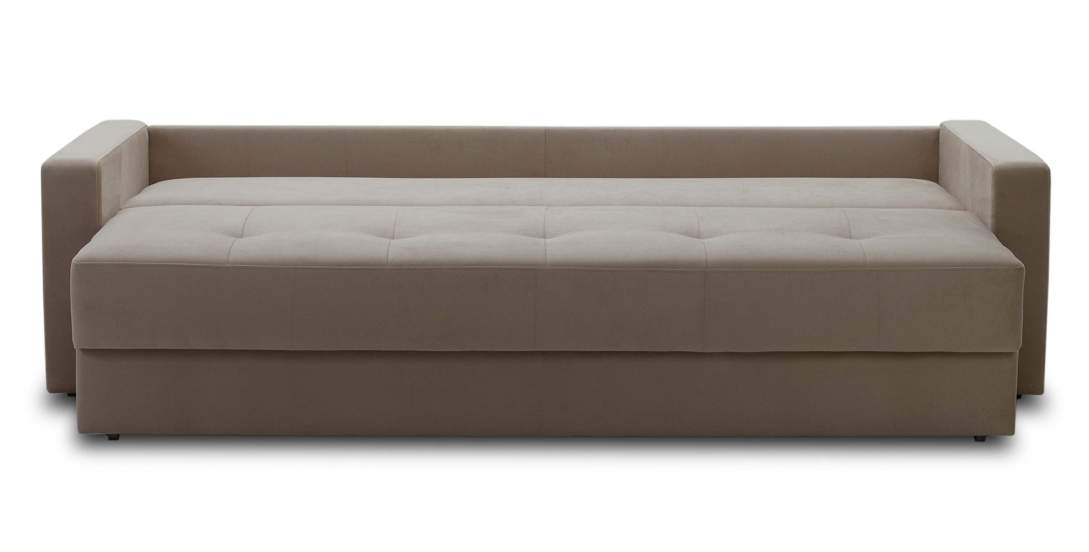 Прямой диван Сити коричневый велюр 