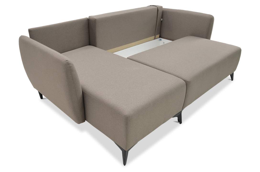 Угловой диван Тиволи коричневая рогожка