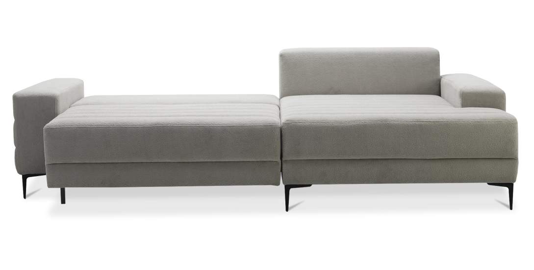 Угловой диван правый Белес Cеребристый велюр