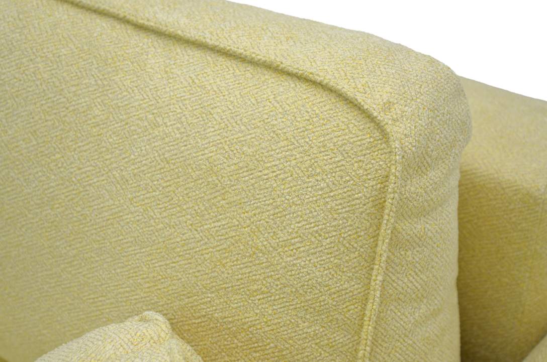 Прямой диван Тельда лимонный велюр