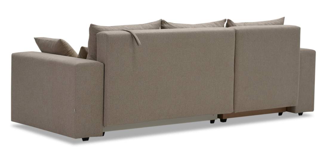 Угловой диван левый Майами серо-голубой велюр Уцененный