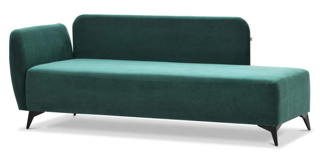 Угловая кушетка Тиволи 190 Изумрудный велюр