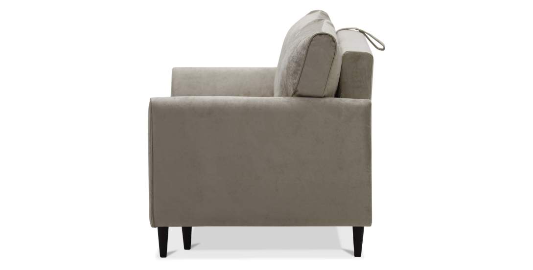 Прямой мини диван Касита 120 Жемчужно-бежевый велюр