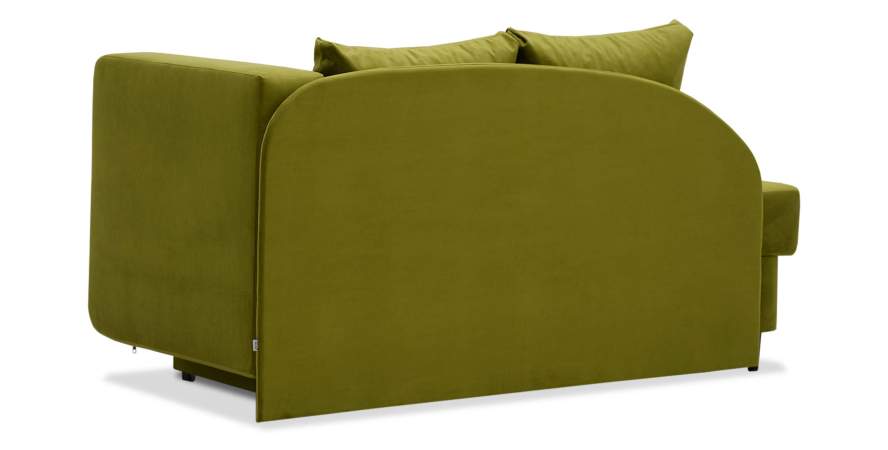 Угловая кушетка правая Иби Травяной зеленый велюр