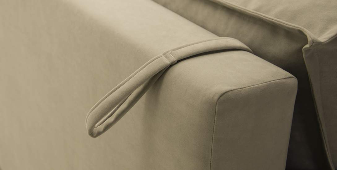 Угловой диван Фабио Max Бежевый велюр