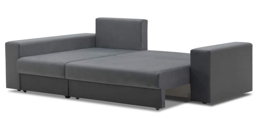 Угловой диван левый Майами Графитовый велюр Уцененный