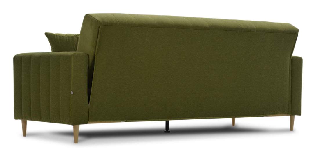 Прямой диван Эмма Травяной зеленый велюр