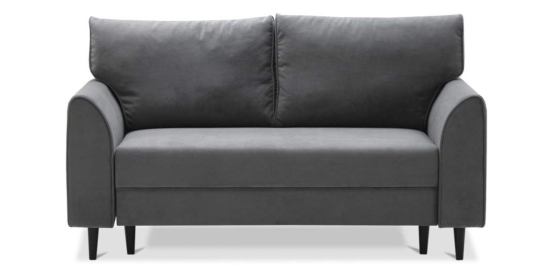 Прямой мини диван Касита 120 Серый велюр