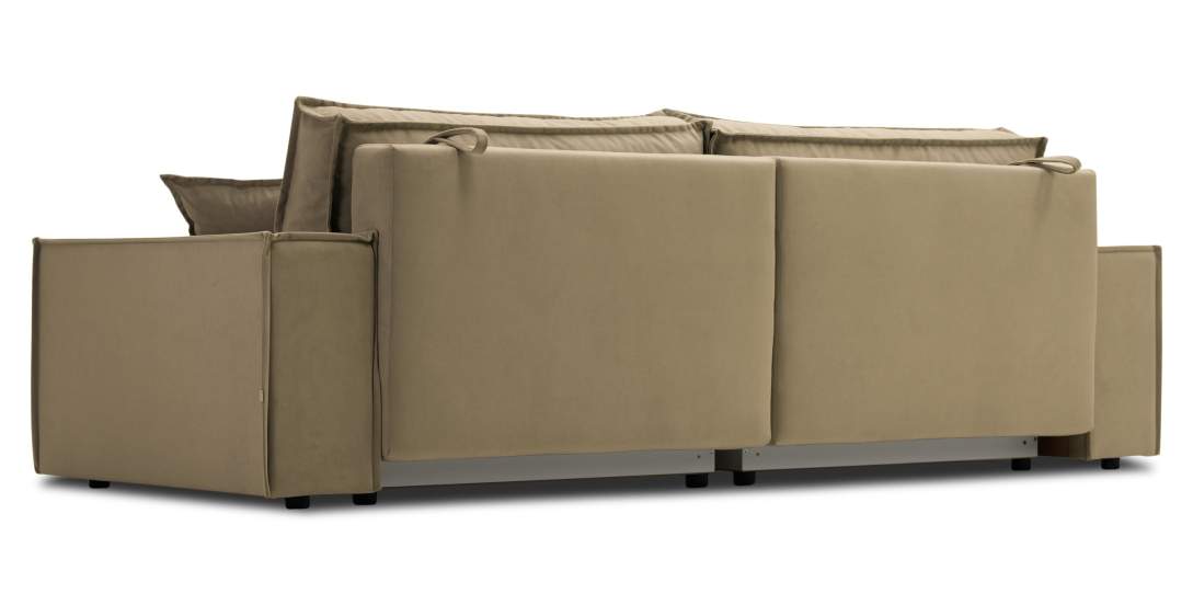 Прямой диван Фабио Бежевый велюр