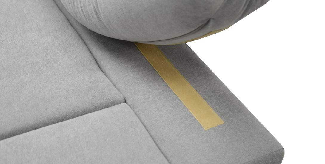 Прямой диван Тайлин Дымчатый серый велюр