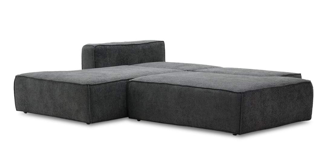 Угловой диван правый Рейф Графитовый шенилл