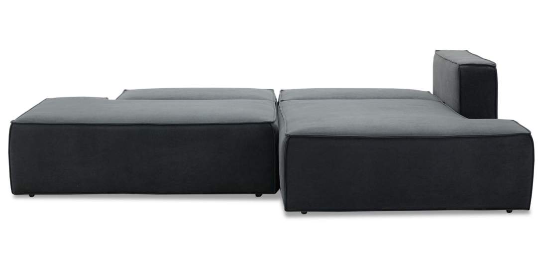 Угловой диван правый Рейф Графитовый велюр