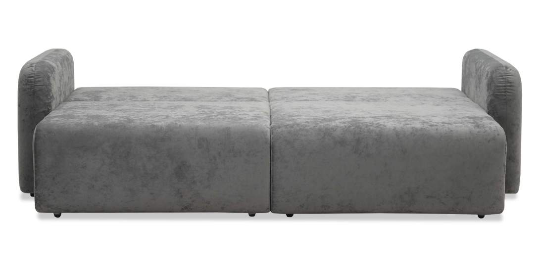 Прямой диван Волда Жемчужно-серебряный велюр