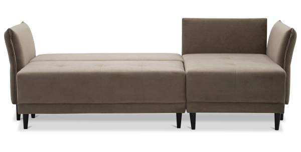 Угловой диван Лома светло-коричневый велюр