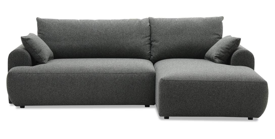 Угловой диван правый Кьянти Графитовый меланж букле