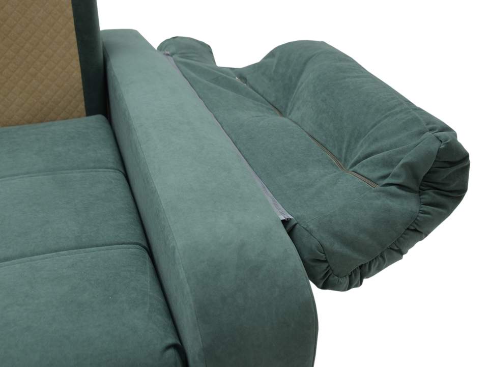 Прямой диван Вестон изумрудный велюр