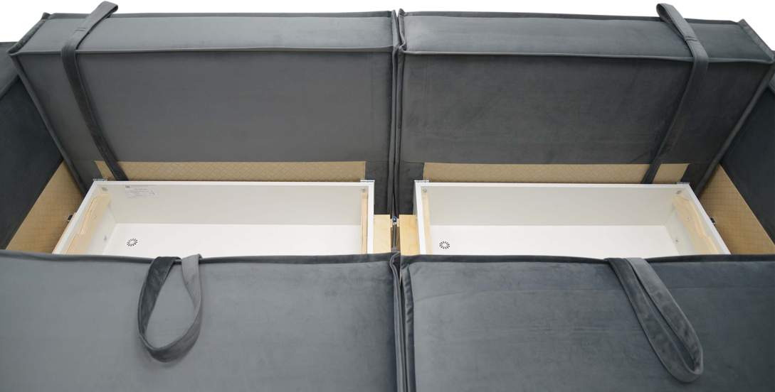 Угловой диван Тейлор Антрацитовый велюр