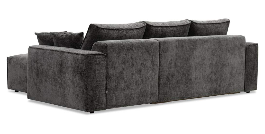 Угловой диван Матье Антрацитовый шенилл 