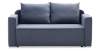 Прямой мини диван-кушетка Мокка Дымчатый синий велюр Уцененный
