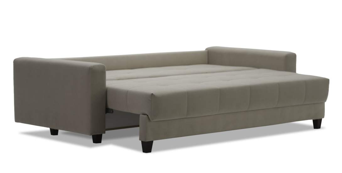 Прямой диван Энтон Светло-бежевый велюр