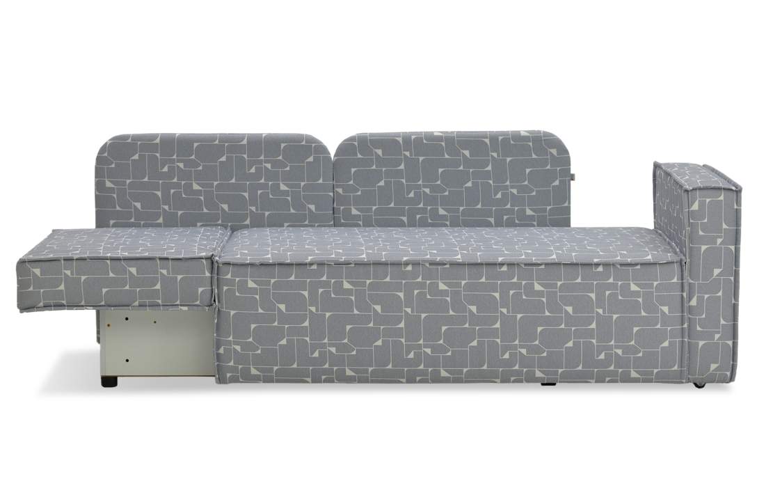 Прямой мини диван Бохо светло-серый жаккард