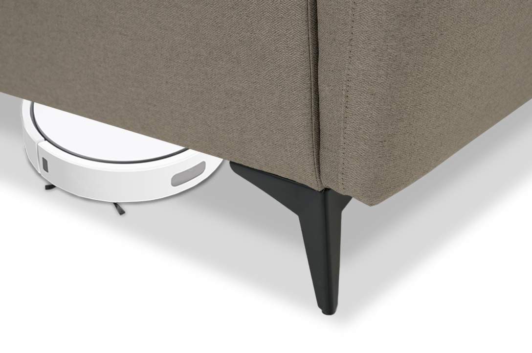 Угловая кушетка Тиволи 190 коричневая рогожка