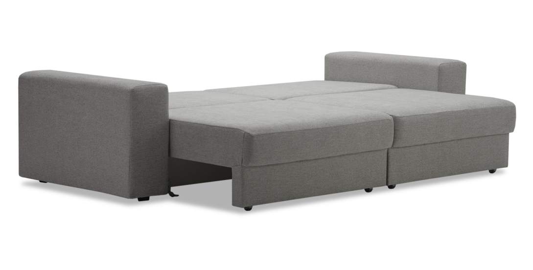 Прямой диван Рица Серо-фиолетовый меланж рогожка 