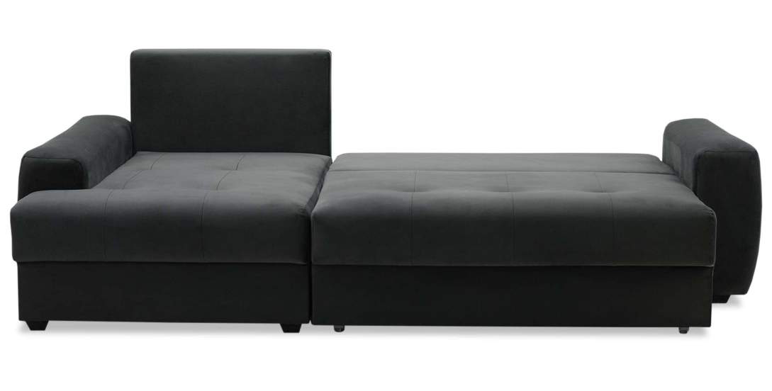 Угловой диван левый Коста Графитовый велюр