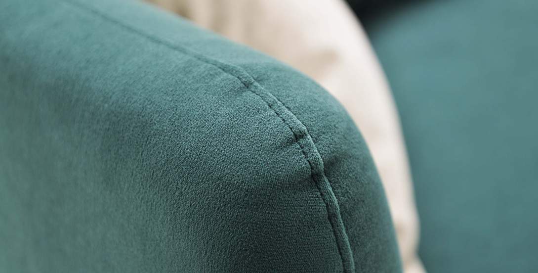 Угловая кушетка Тиволи 190 Изумрудный велюр