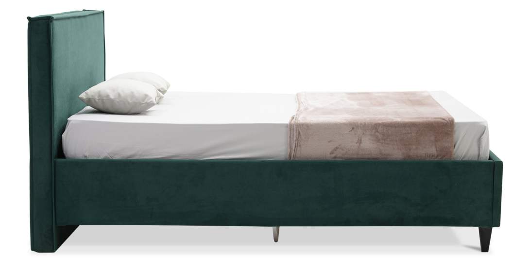 Двуспальная кровать Блэр 160 изумрудный велюр