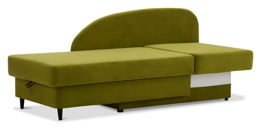 Угловая кушетка правая Иби Травяной зеленый велюр