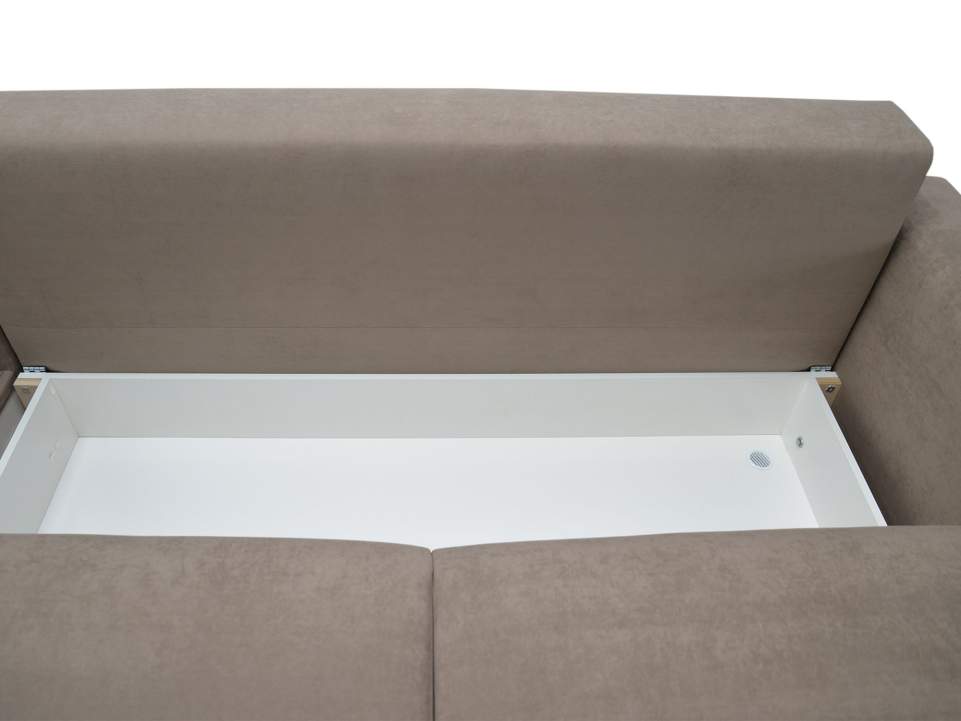 Угловой диван левый Вегас светло-коричневый велюр