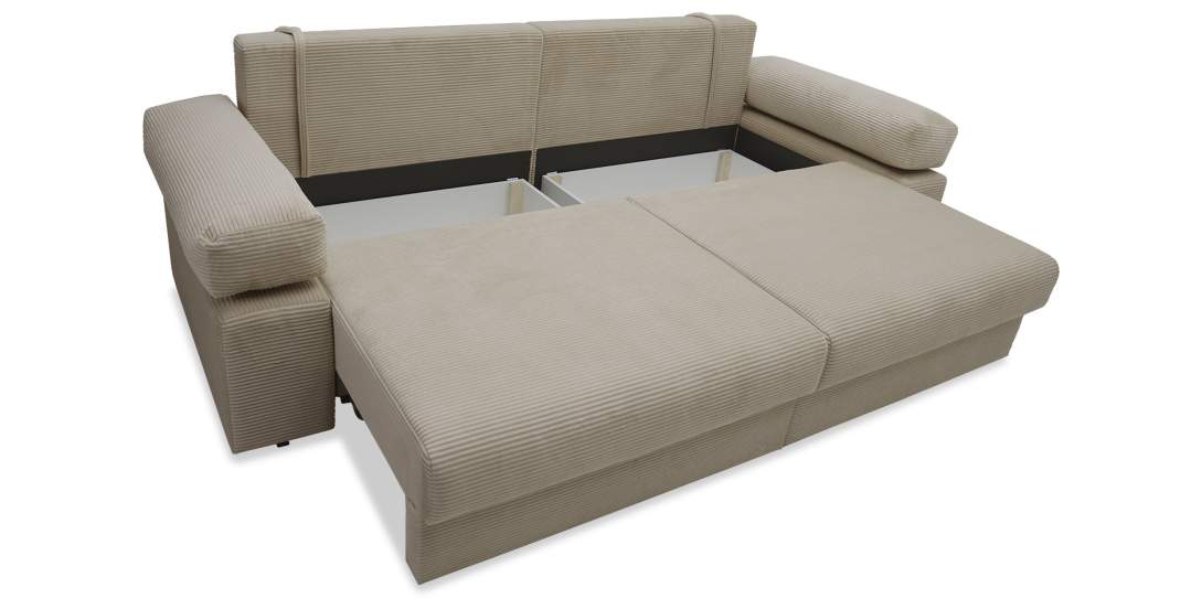 Прямой диван Тайлин кремовый велюр