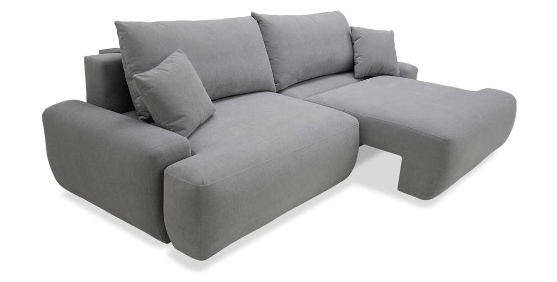 Прямой диван Кьянти 1 дымчатый серый велюр