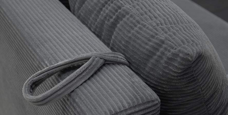 Угловой диван правый Тайлин Графитовый велюр Уцененный