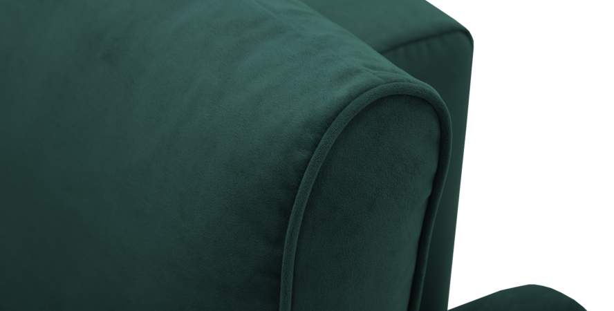 Прямой мини диван Касита 140 изумрудный велюр