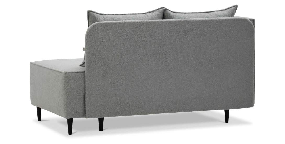 Угловая кушетка левая Элфи Cеребристый букле 